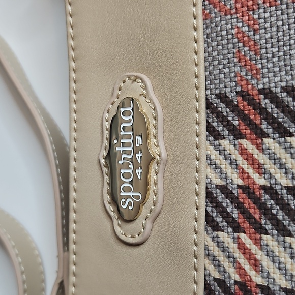 Spartina 449 Wymberly Plaid Linen Leather Crossbody Bag, NWOT - Picture 3 of 14